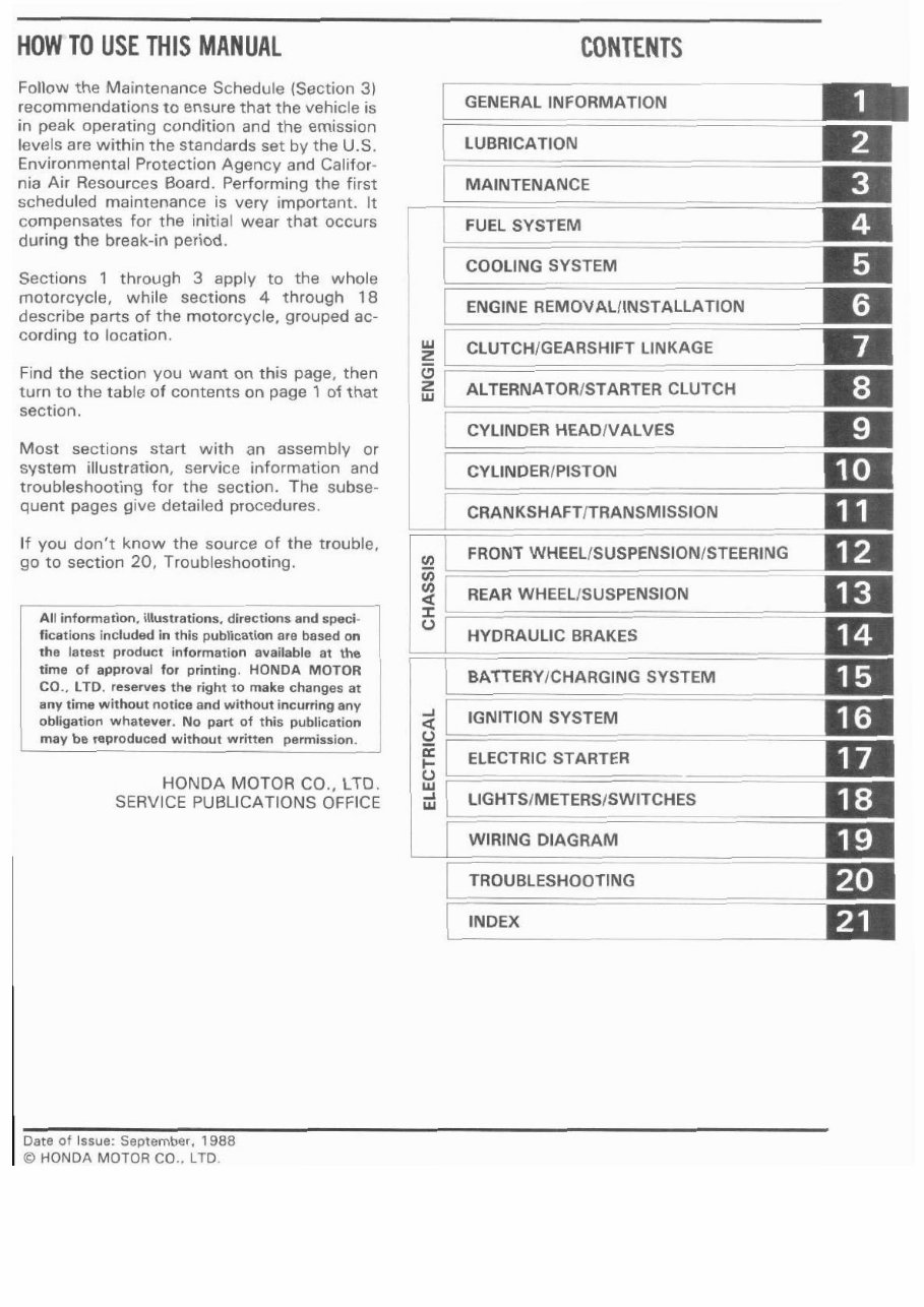 1988-1991 Honda NT650 Hawk GT Service & Repair Manual preview img 3