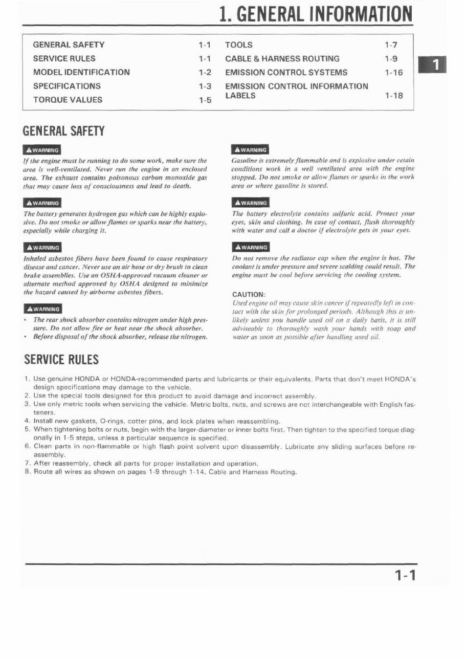 1988-1991 Honda NT650 Hawk GT Service & Repair Manual preview img 4