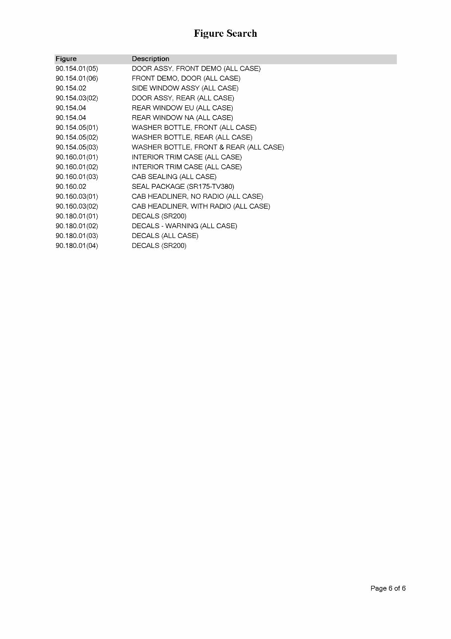 CASE SR200 Skid Steer Loader Parts Catalog Manual preview img 7