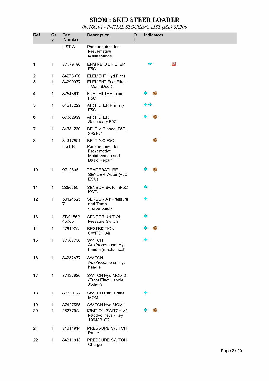 CASE SR200 Skid Steer Loader Parts Catalog Manual preview img 9