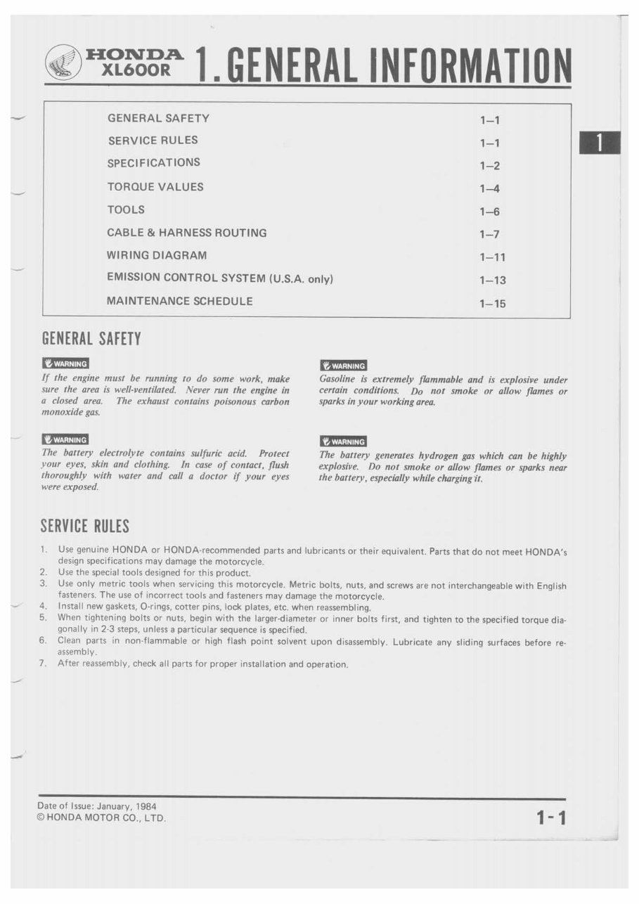 HONDA XR600R Full Service & Repair Manual preview img 5
