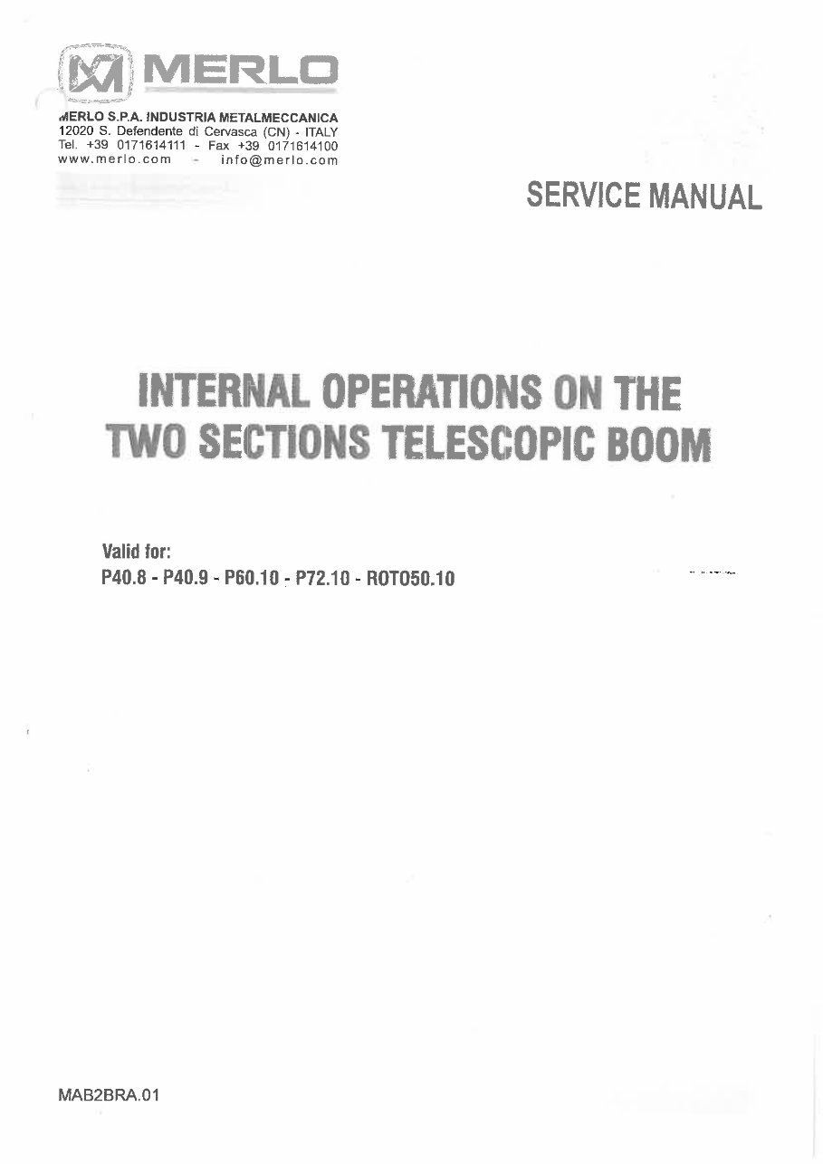 Merlo P60 10 Telescopic Handler Complete Workshop Service Repair Manual preview img 1