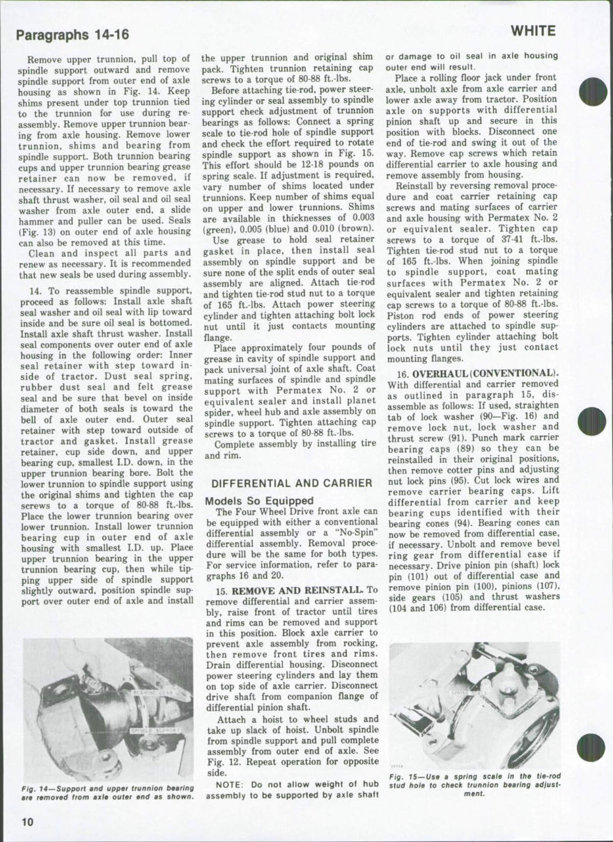White 2-70 / 2-85 / 2-105 / 2-150 Tractor Service & Repair Manual preview img 9