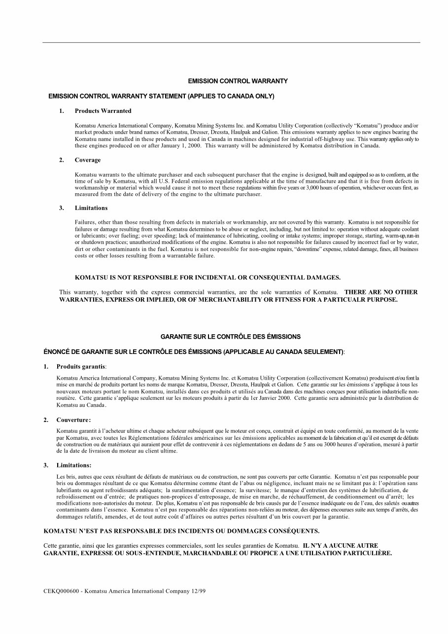 KOMATSU PC200-7, PC200LC-7, PC220-7, PC220LC-7 Hydraulic Excavator Operation & Maintenance Manual preview img 3