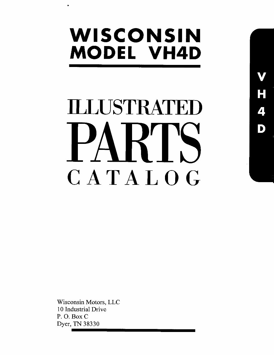 WISCONSIN VH4D Engine Workshop Service Repair & Parts Manual preview img 1