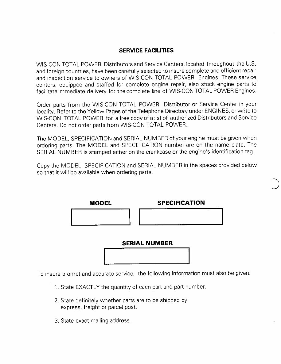 WISCONSIN VH4D Engine Workshop Service Repair & Parts Manual preview img 2