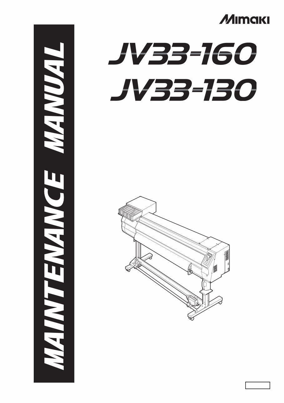 Mimaki JV33-160, JV33-130 Service Repair Manual preview img 1