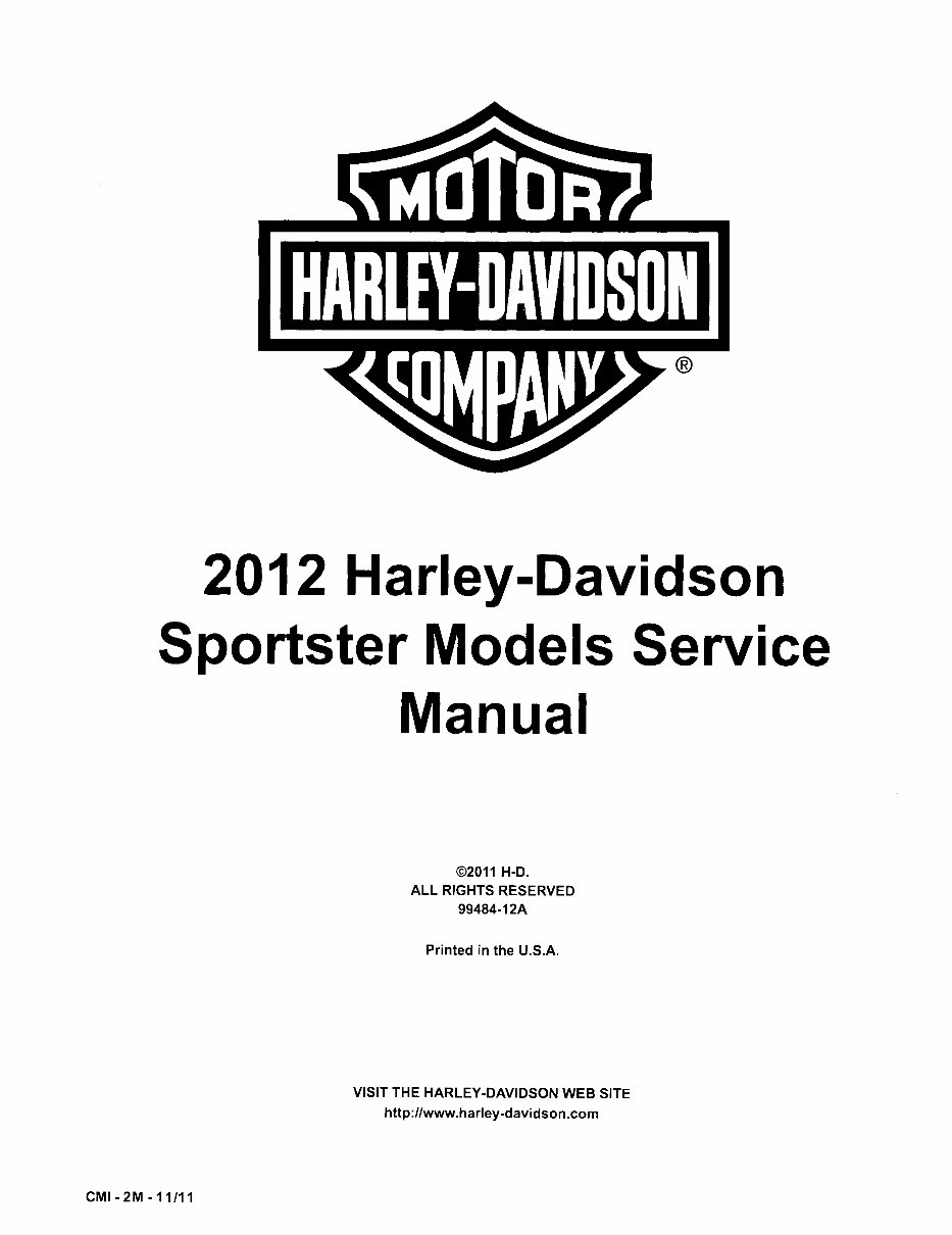 2012 Harley-Davidson XL1200C Sportster Service & Repair Manual preview img 3