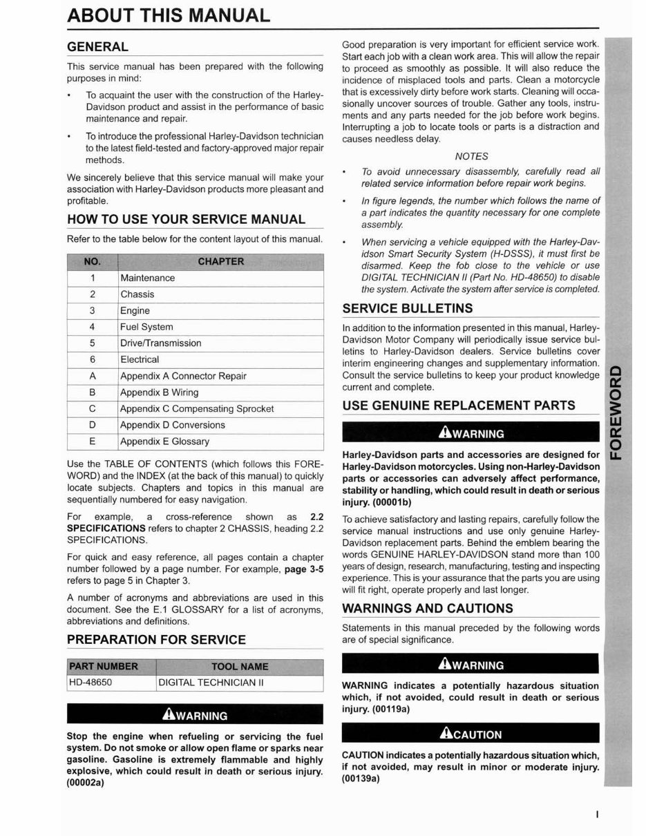 2012 Harley-Davidson XL1200C Sportster Service & Repair Manual preview img 8