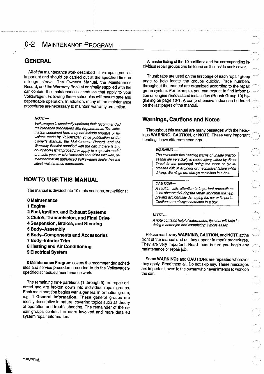 2001 Volkswagen Golf Service & Repair Manual preview img 8