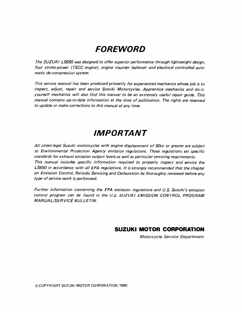 1986-2009 Suzuki Boulevard S40 Service & Repair Manual preview img 1