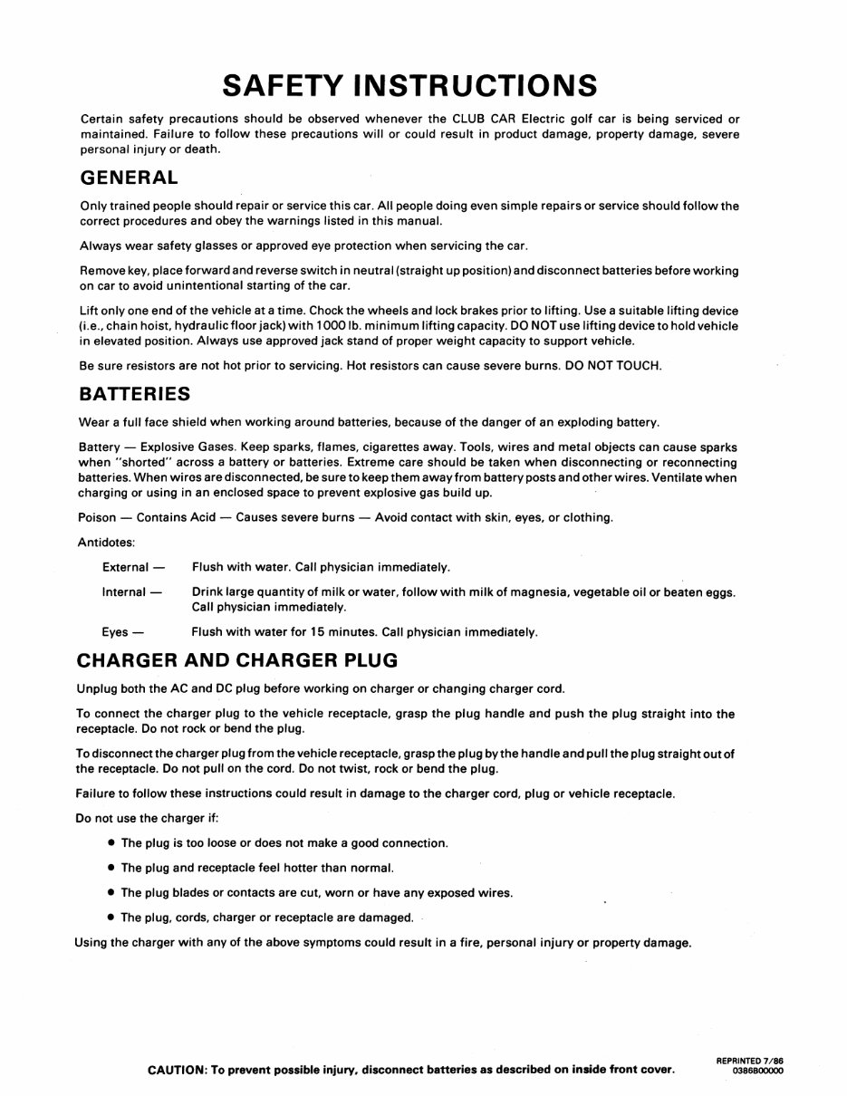 1981-1985 Club Car DS Electric Vehicle Golf Cart Repair preview img 4