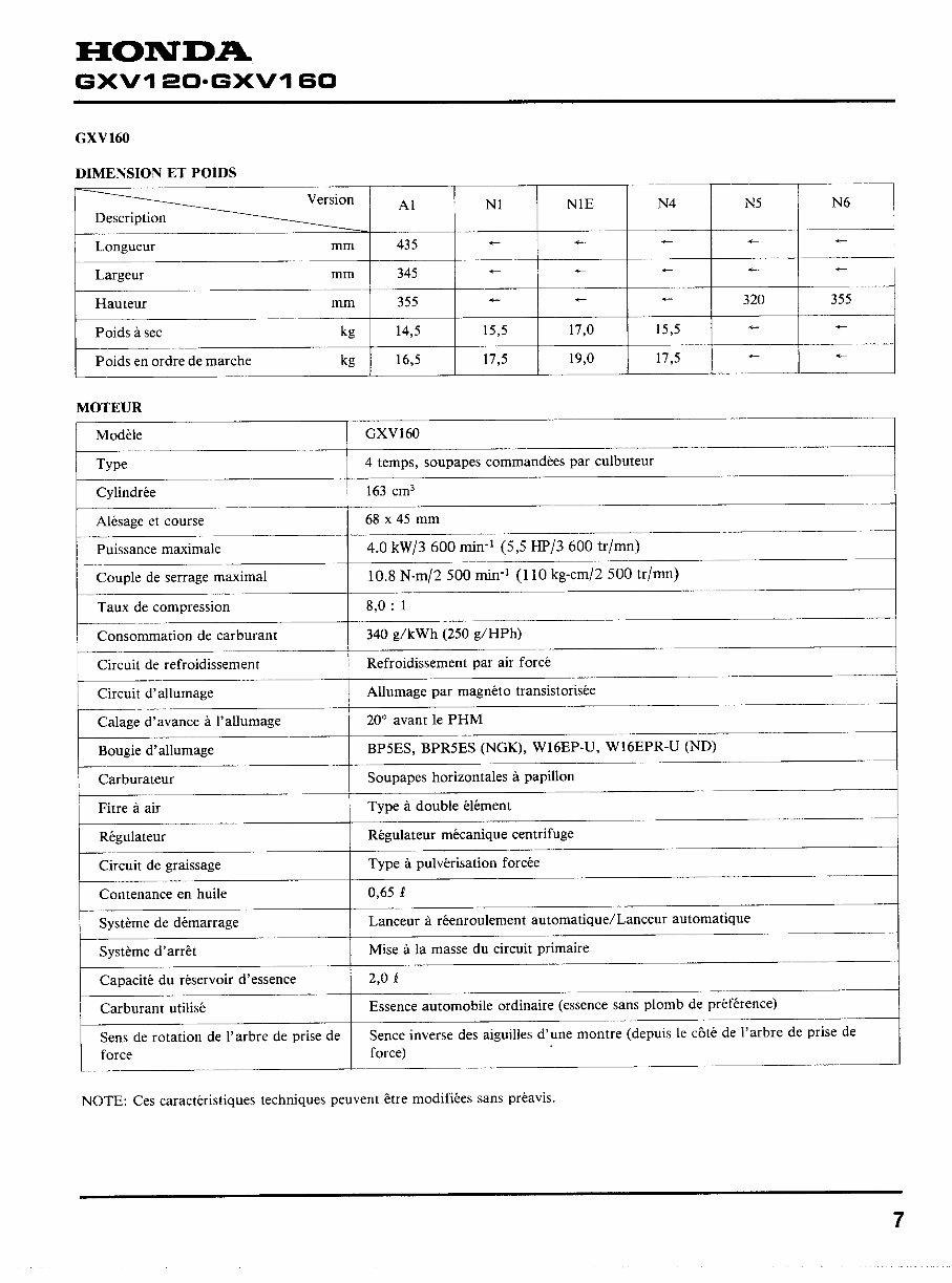 Honda GXV120, GXV160 Engine Complete Workshop Service Repair Manual preview img 7