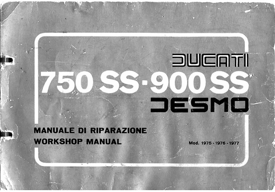 Ducati 750ss 900ss 1975-1977 Service Repair Manual preview img 1