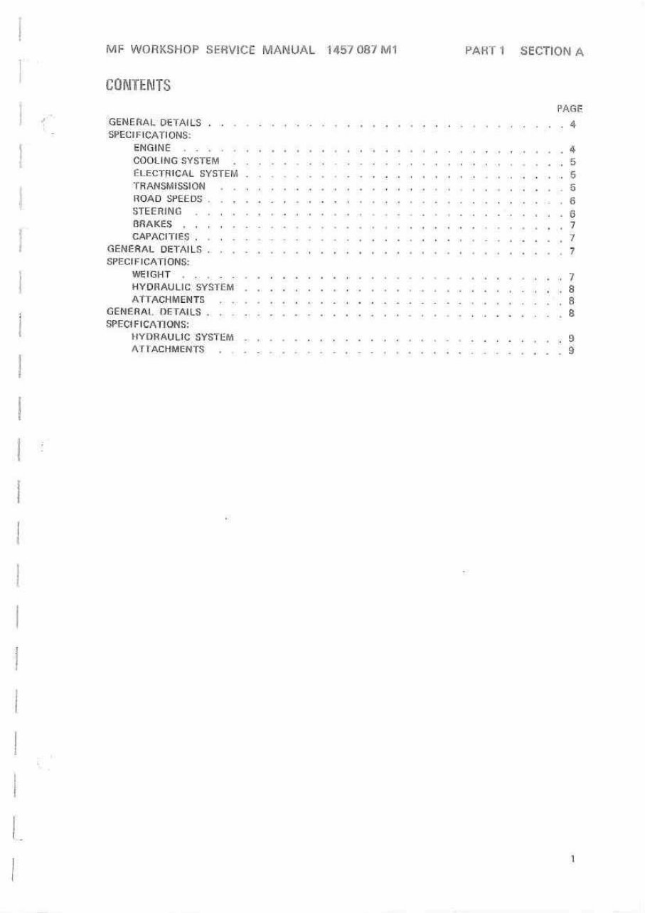 MASSEY FERGUSON MF 50B Loader Excavator Full Service Manual preview img 3