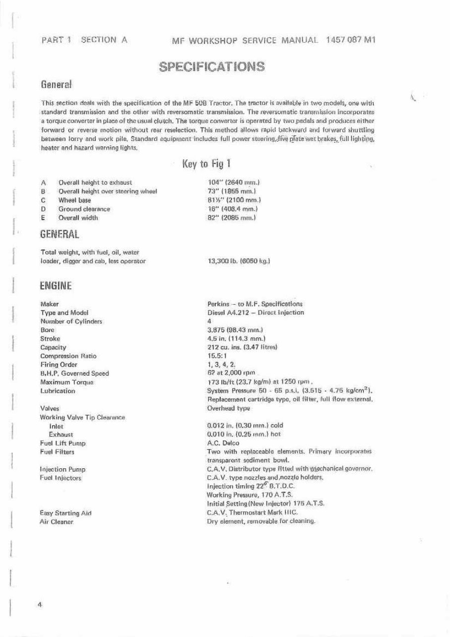 MASSEY FERGUSON MF 50B Loader Excavator Full Service Manual preview img 7