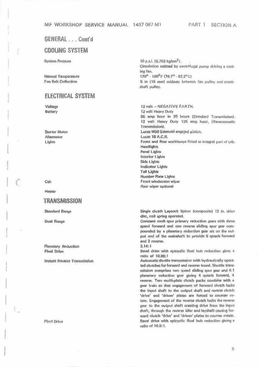 MASSEY FERGUSON MF 50B Loader Excavator Full Service Manual preview img 9