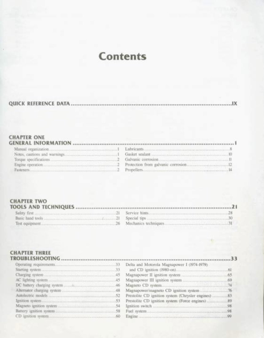 1966-1999 Chrysler Force Marine Workshop Repair manual preview img 2