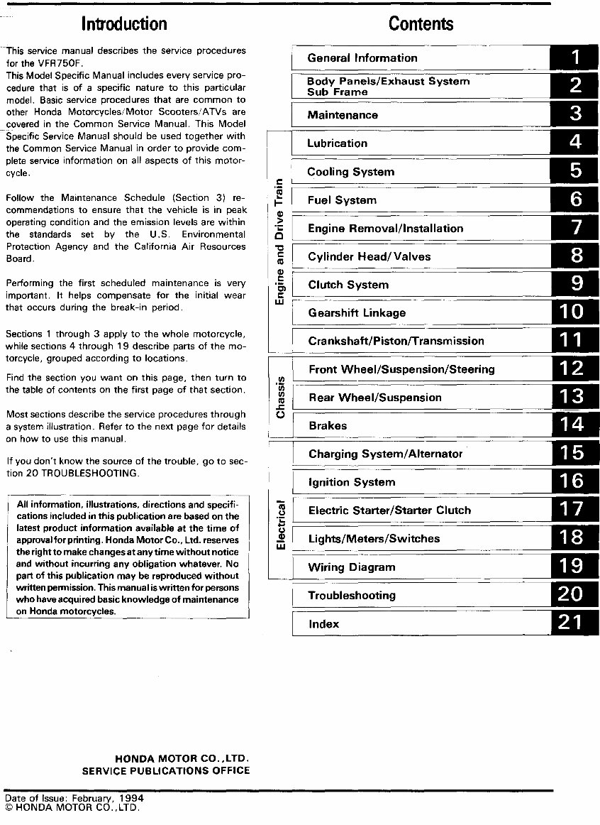 1990-1996 Honda VFR750F OEM Service & Repair Manual preview img 4