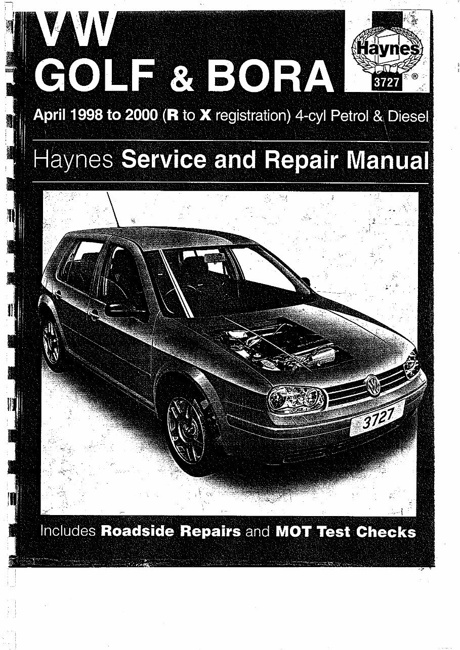 1998-2000 Volkswagen Golf & Bora Workshop Service Repair Manual preview img 1