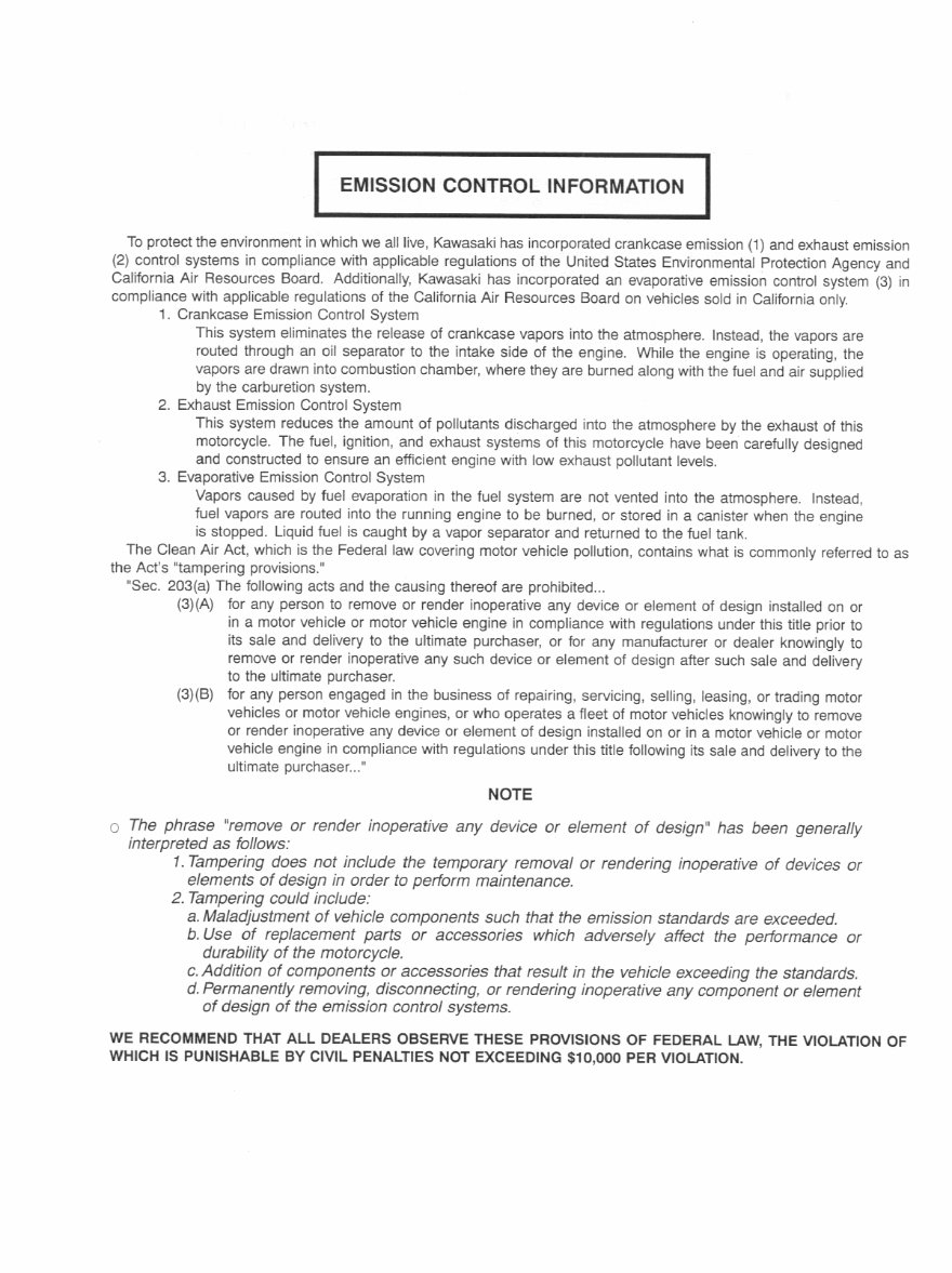 Kawasaki ZX600J 2000-2002 Workshop Service Repair Manual preview img 6