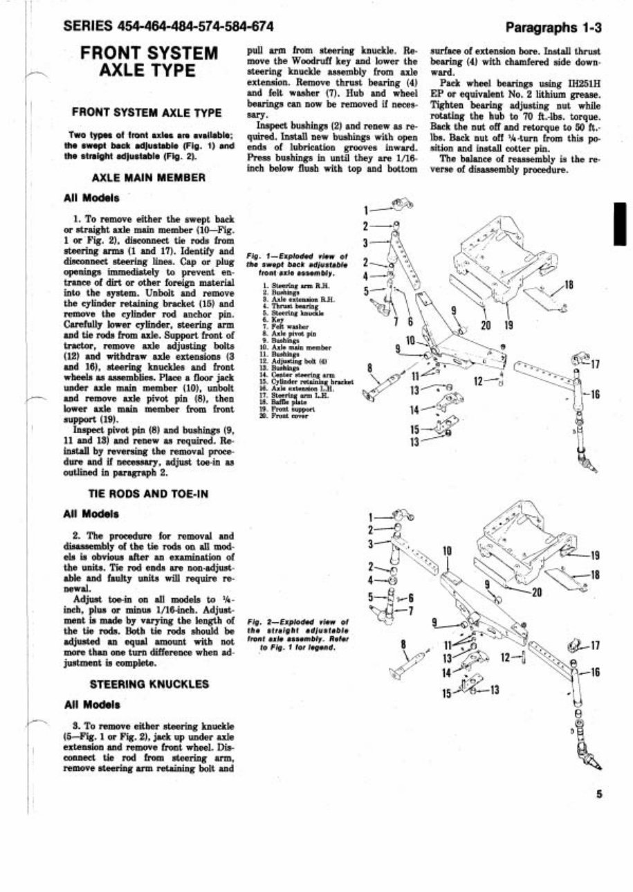 International 674 Diesel Tractor Master Shop Manual Set - Service & Operators, 1453 Pages, ALL Serials