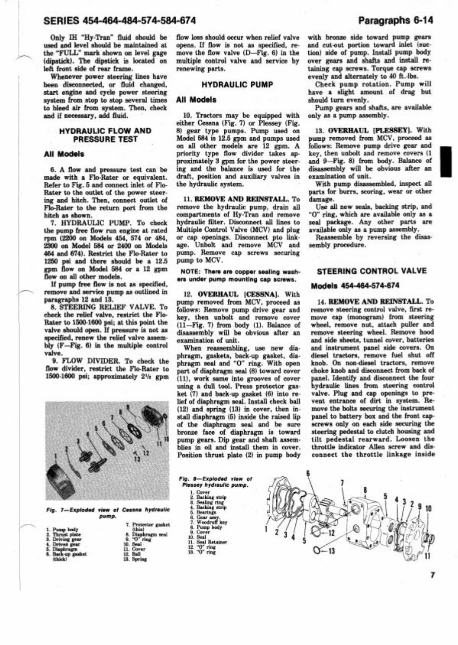 International Harvester 574 Tractor Service & Repair Manual preview img 7