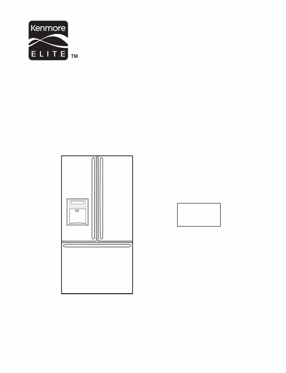 Kenmore 74092 74093 74099 French door refrigerator service manual preview img 1
