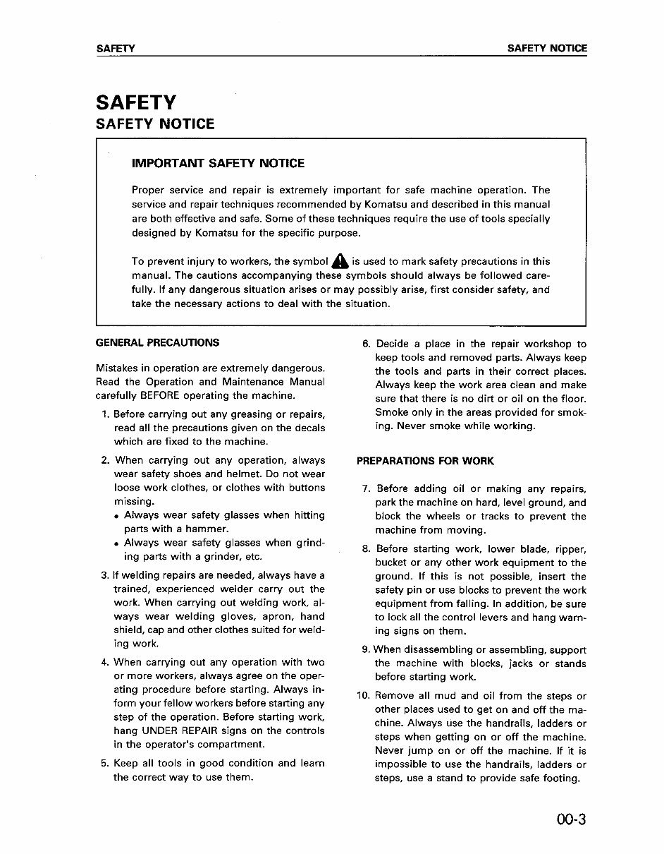 Komatsu D31P-20 Bulldozer Workshop Service Repair Manual preview img 7