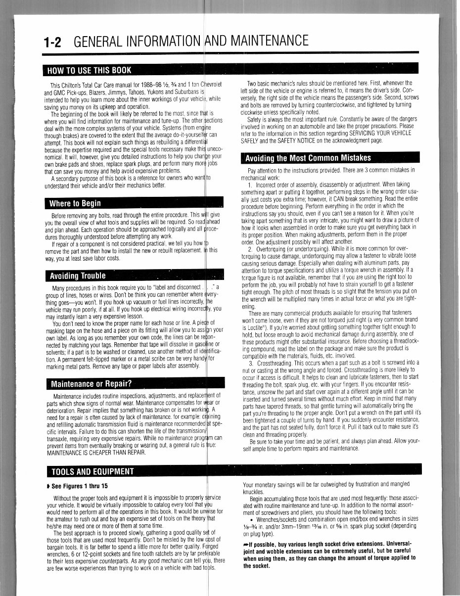 1988-1998 GMC Sierra Pickup Truck Service & Repair Manual preview img 6