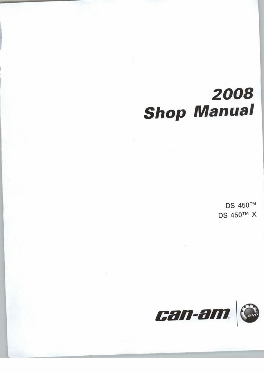 2008 Can-Am DS 450 EFI, DS 450 EFI X, DS450 Service & Repair Manual preview img 3