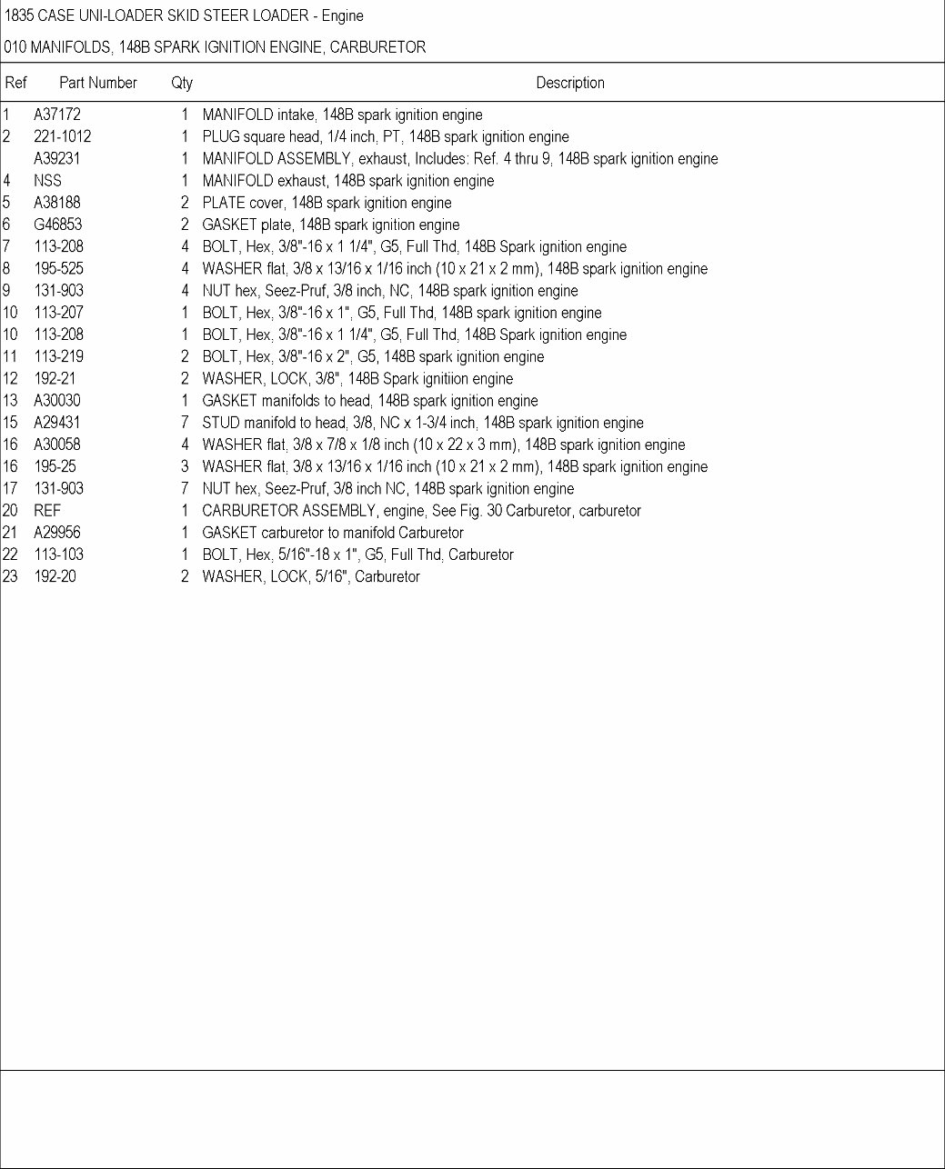 CASE 1835 Skid Steer Loader Parts Catalog Manual preview img 7