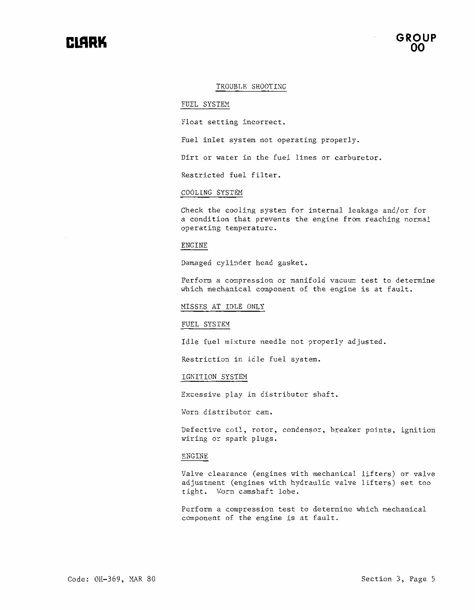 Clark C500(Y) 30-55 Forklift Service Repair Workshop Manual preview img 9