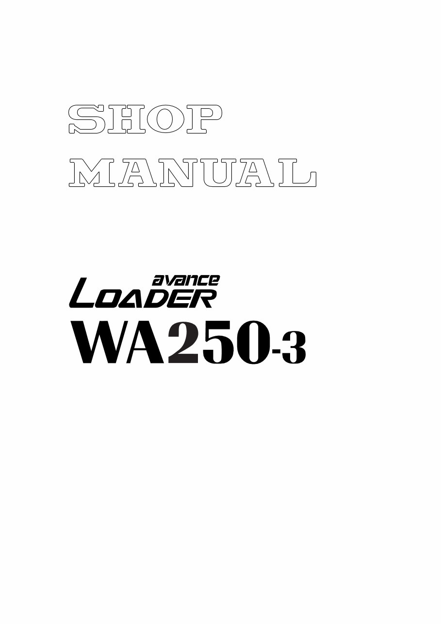 Komatsu WA250-3 wheel loader service repair manual preview img 1
