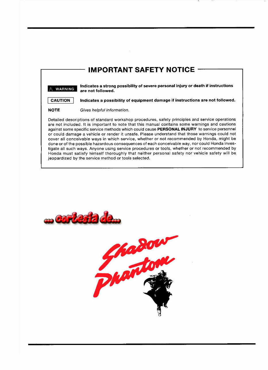 HONDA VT125 C1 Service Repair Manual Addemdum preview img 2