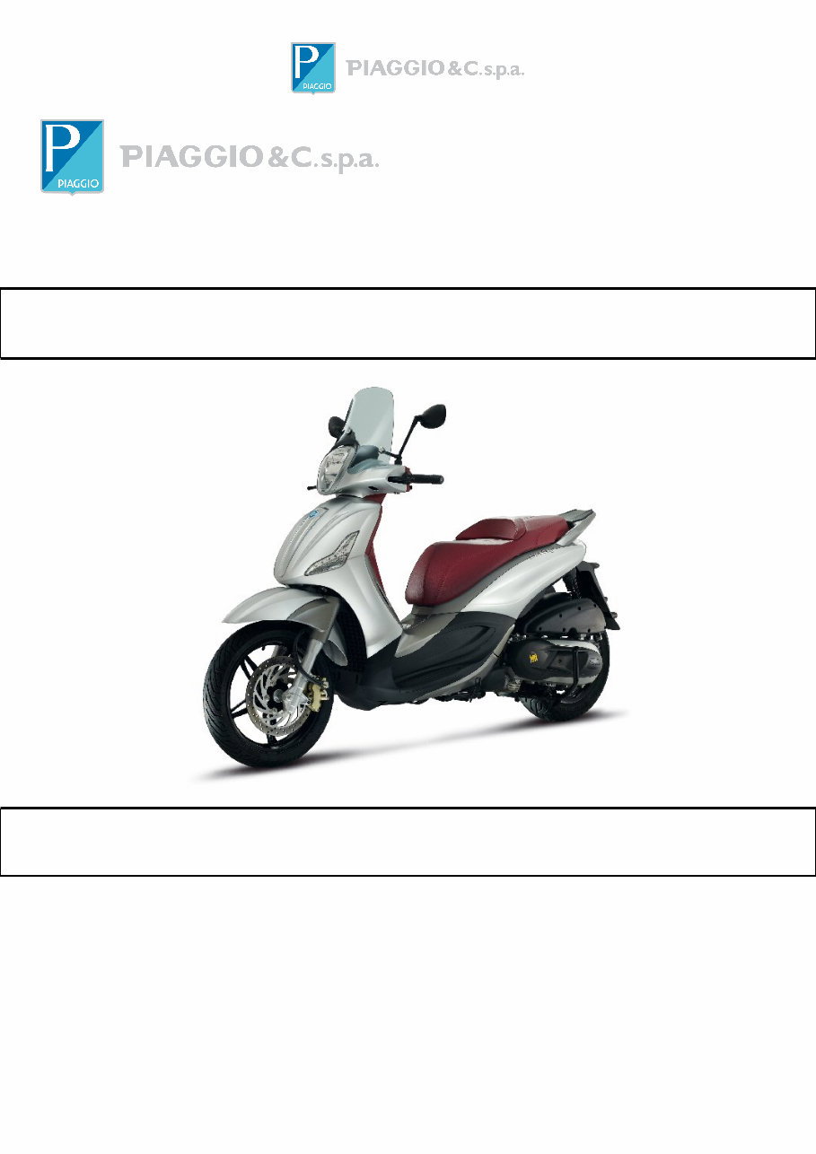 2012-Onwards Piaggio BV350 Beverly 350 Service & Repair Manual preview img 1