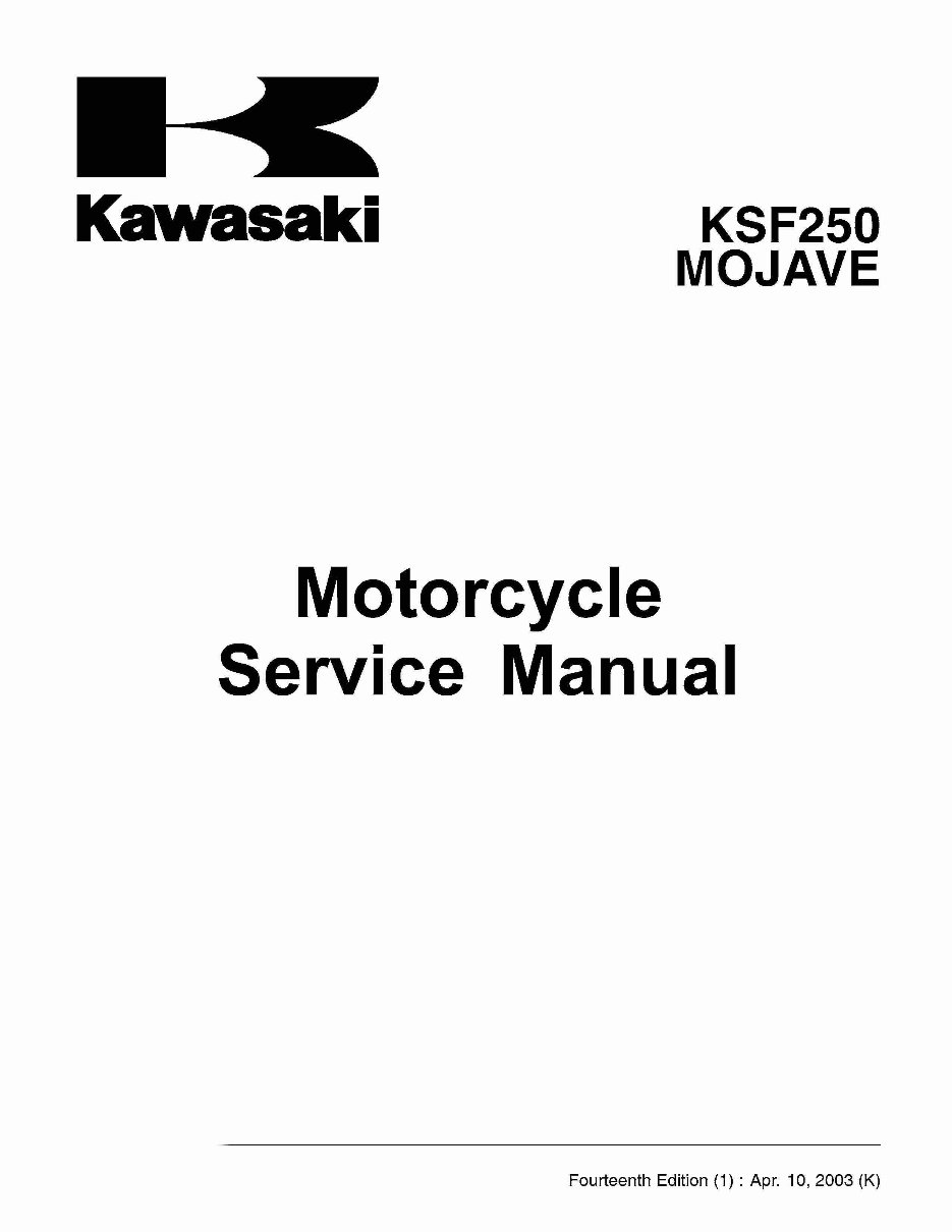 1987-2004 Kawasaki KSF250 Mojave 250 ATV Service & Repair Manual preview img 3