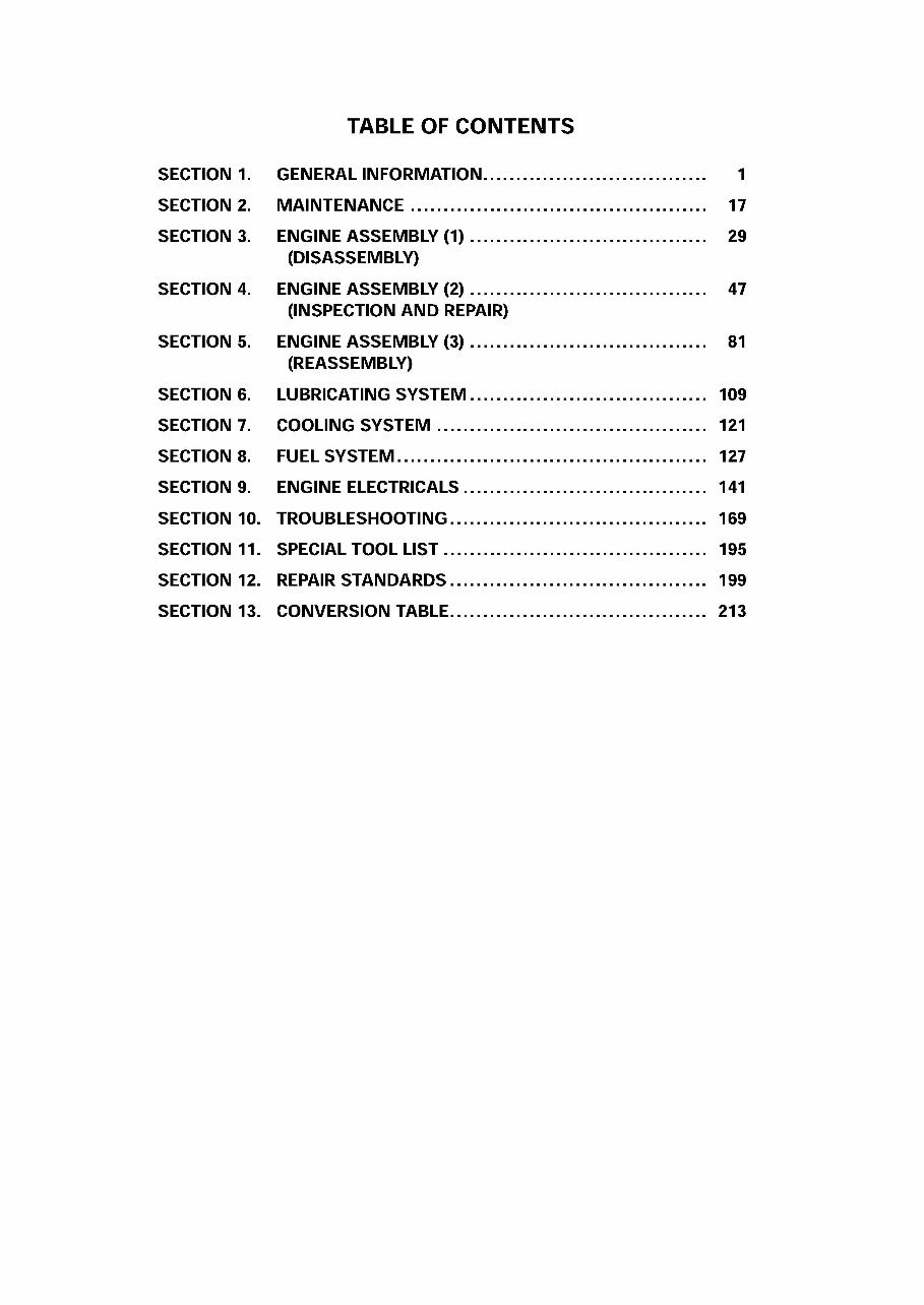 ISUZU HOLDEN RODEO KB Series KB TF 140 TF140 Workshop / Service / Repair Manual EngineS Covered: 4JA1 4JB1T 4ZC1 4ZE1 * BEST * 1 preview img 3