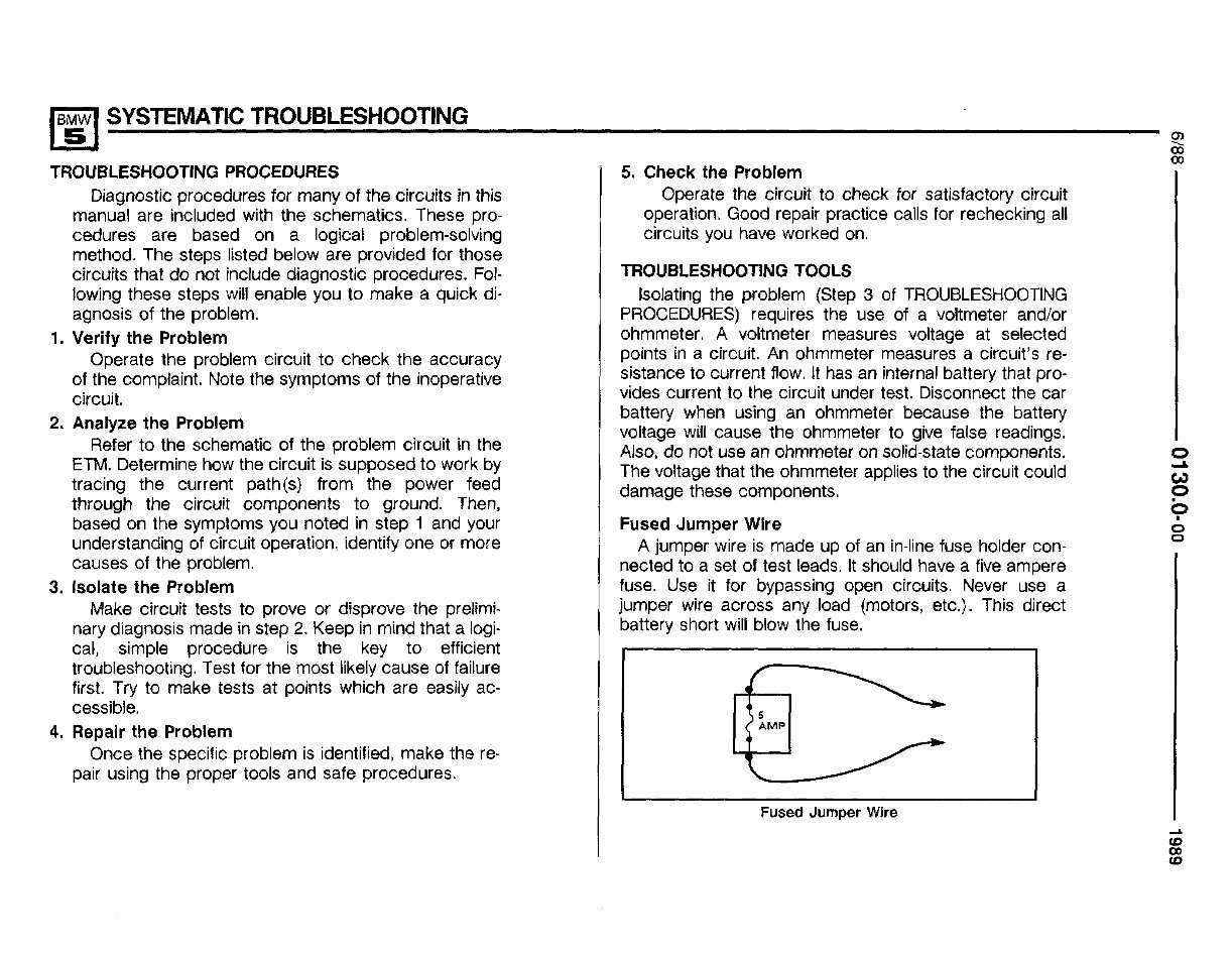 1988-1995 Bmw 525i/535i (E34) Wiring Diagram Electrical Wiring Diagram Manual preview img 6