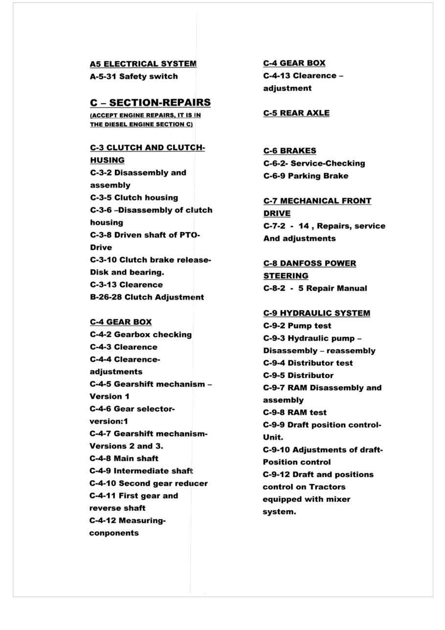Belarus 500, 800, 900 series Factory Repair Manual preview img 6