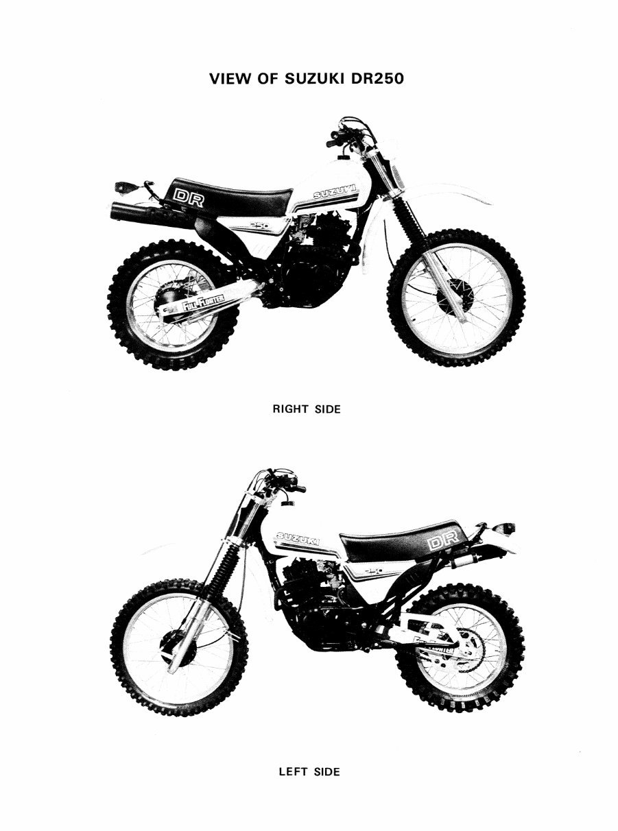 Suzuki DR250 DR250S DR 250 Service Repair Workshop Manual