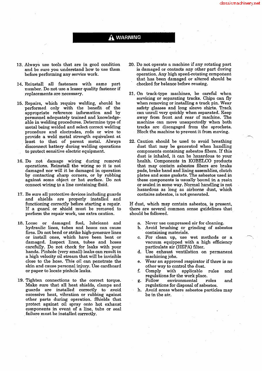 KOBELCO SK135SRLC-1E SHORT RADIUS Excavator Parts Catalog Manual preview img 4