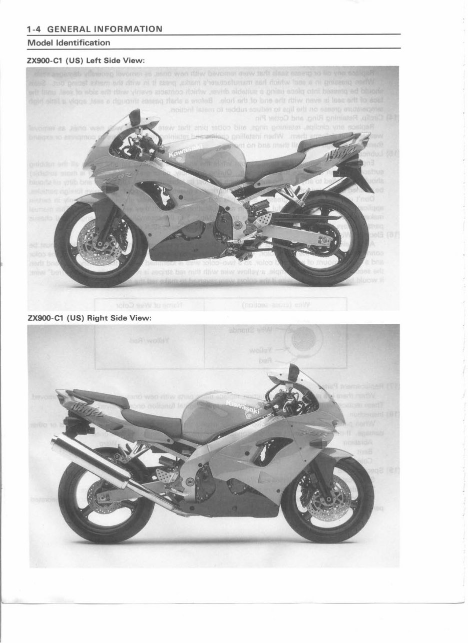 Kawasaki ZX9R Ninja 1998-2001 Service repair manual | Download Manual