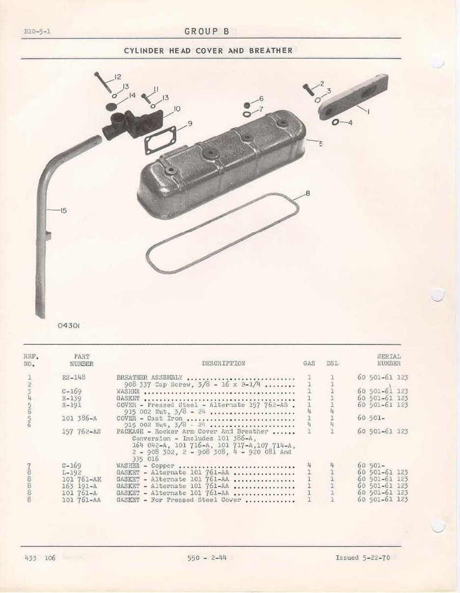 Oliver 550 Tractor Parts Manual Illustrated Parts Manual Catalog IPL IPC - preview img 8