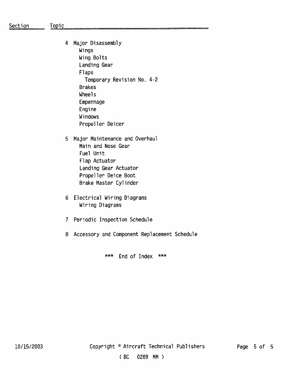 Beechcraft Bonanza 33/35 Series Aircrafts OEM Service & Repair Manual preview img 6