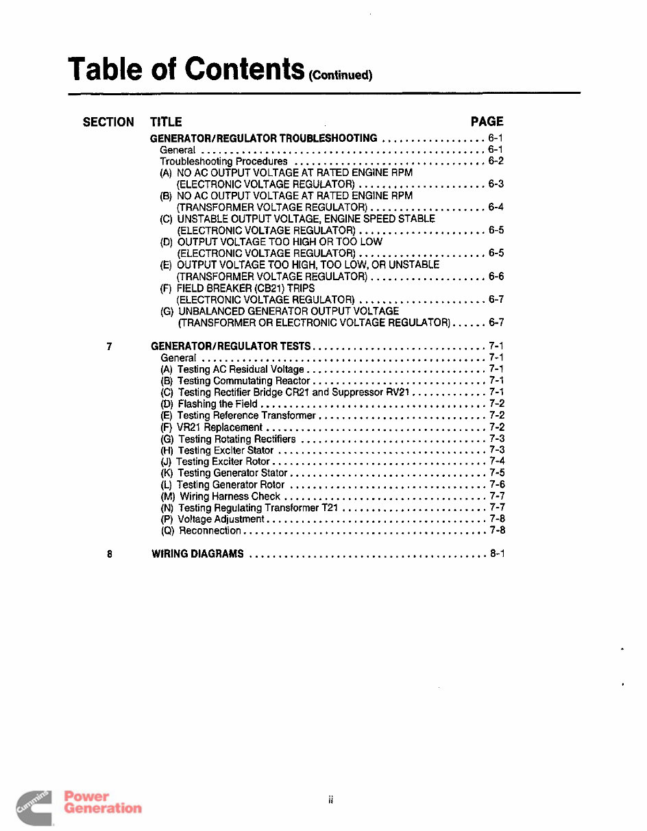 Onan DKC, DKD, MDKC, MDKD Service Manual Cummins Onan Generator Repair Book 981-0502 preview img 5