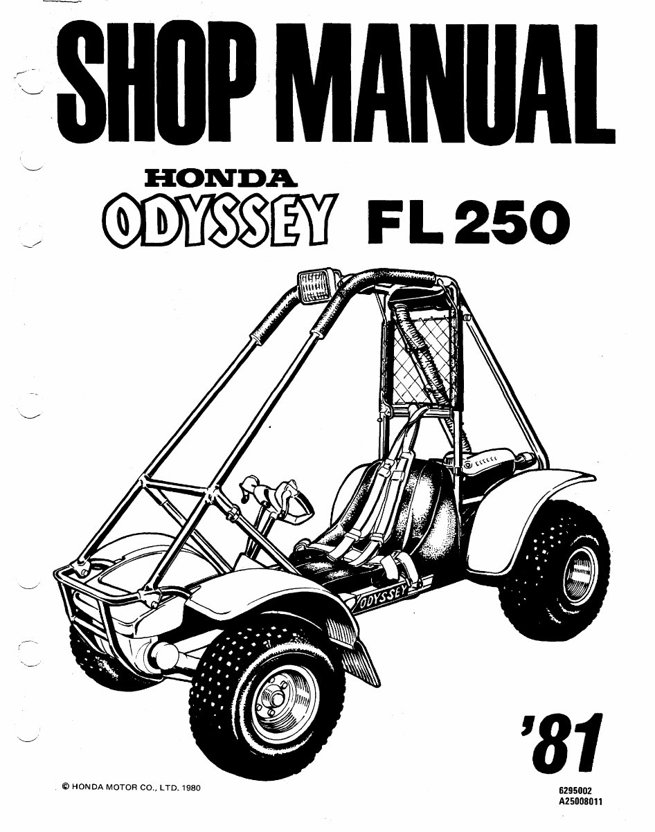 1981-1982 Honda Odyssey FL250 Service & Repair Manual preview img 1