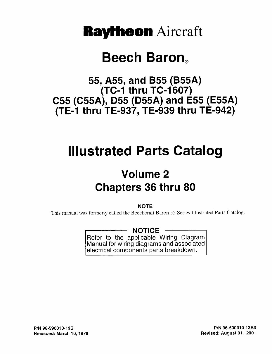 Beechcraft Baron 55 Series Illustrated Parts Catalog - preview img 2