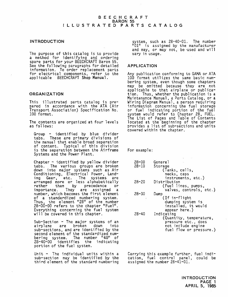 Beechcraft Baron 55 Series Illustrated Parts Catalog - preview img 7
