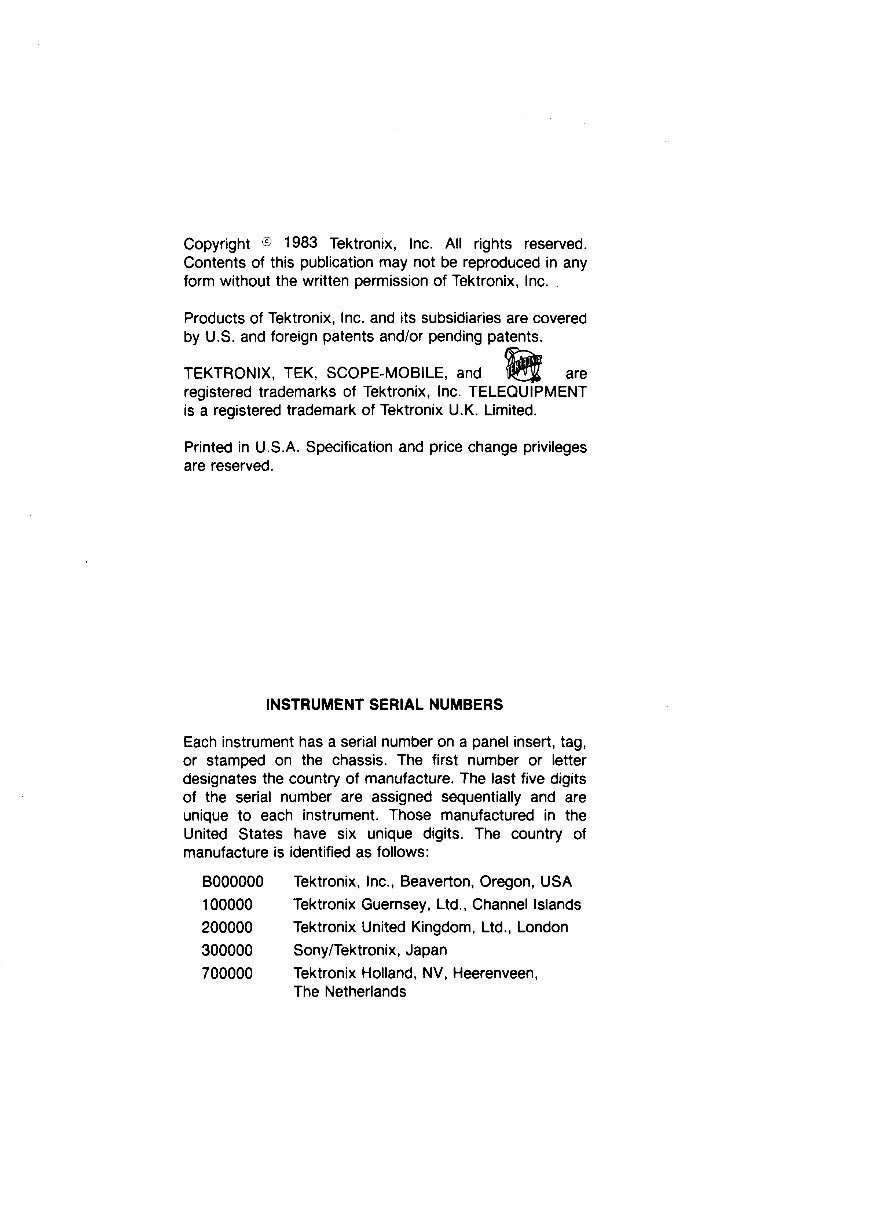 Tektronix 2236 Service Manual preview img 2